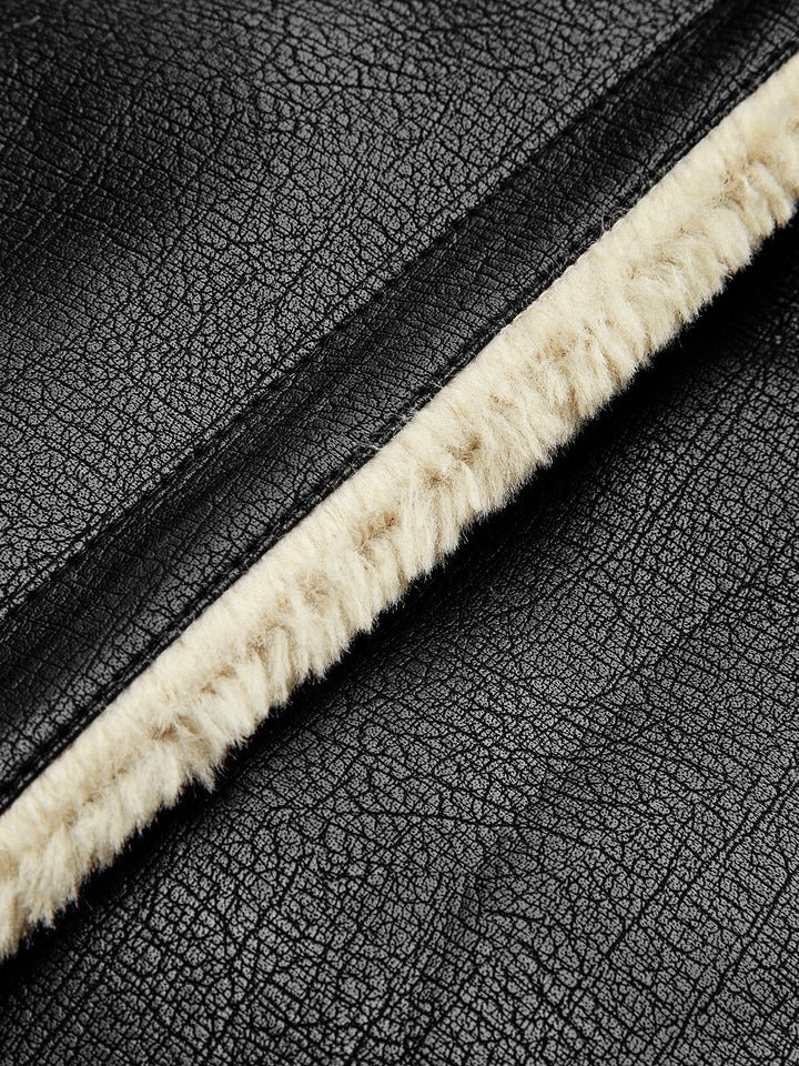 Isabella Conti – Veste Aviateur en Cuir avec Doublure en Shearling - MAZZARO