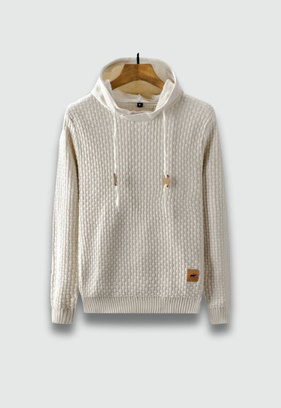 Lucas – Pull à capuche en maille texturée - MAZZARO