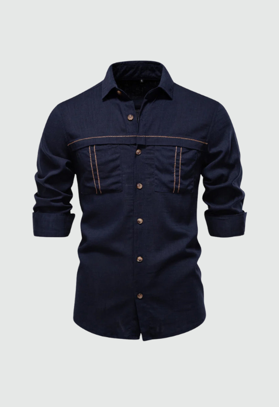 Enzo Vallini – Chemise en lin casual - MAZZARO