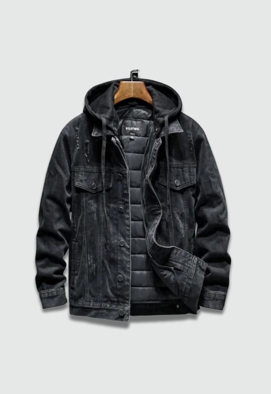 DANTE - Veste Denim Matelassée - MAZZARO