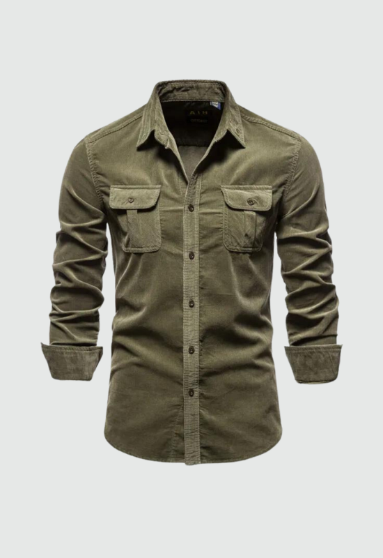 Wyatt – Chemise en velours côtelé de coton - MAZZARO