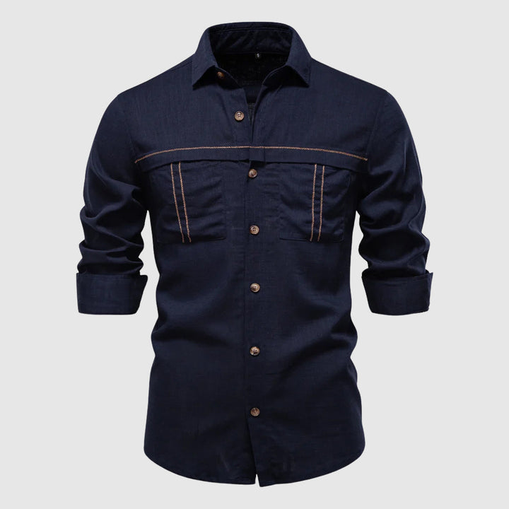 Enzo Vallini – Chemise en lin casual - MAZZARO