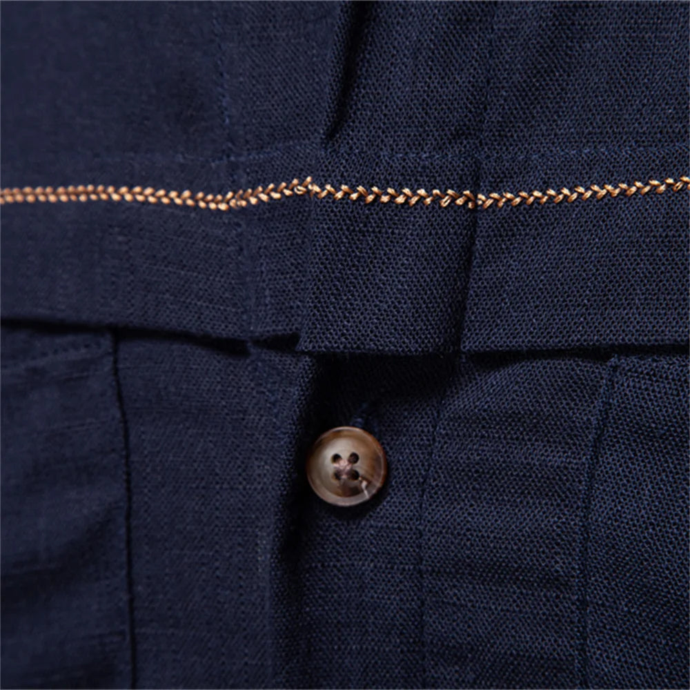 Enzo Vallini – Chemise en lin casual - MAZZARO