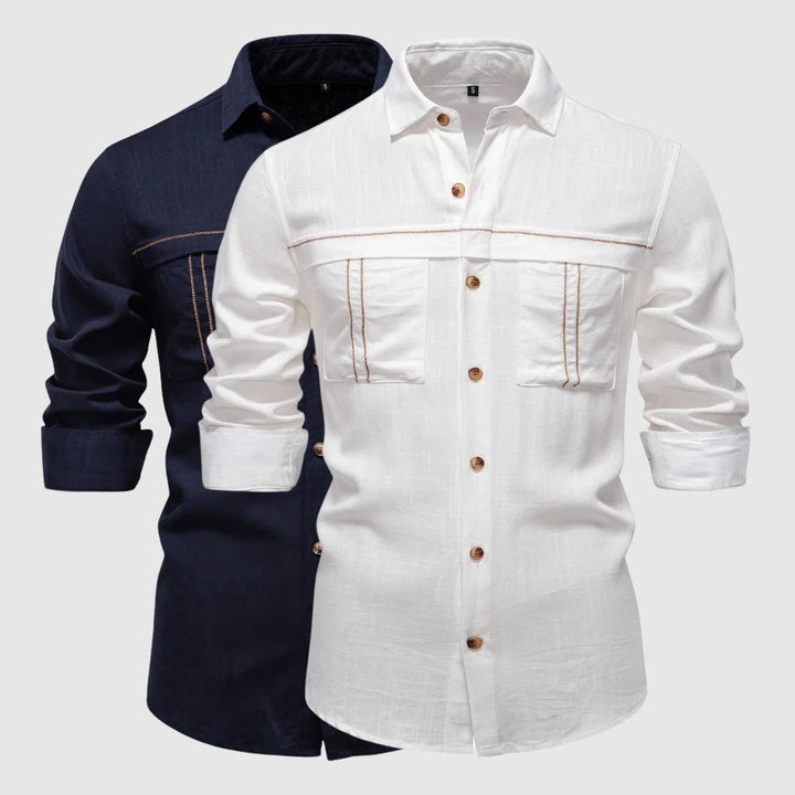 Enzo Vallini – Chemise en lin casual - MAZZARO