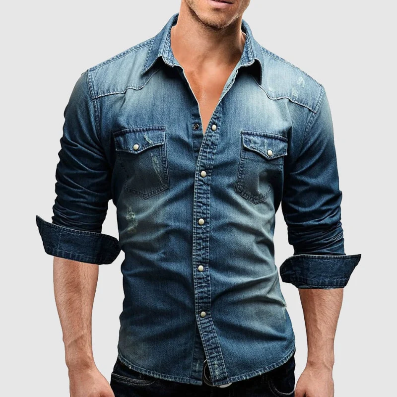 Valerio – Chemise en denim rétro - MAZZARO