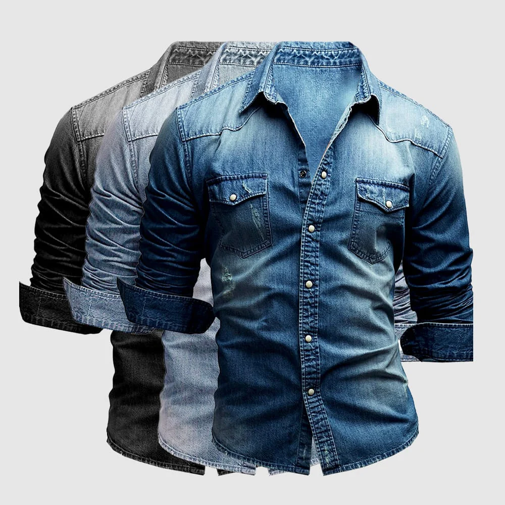 Valerio – Chemise en denim rétro - MAZZARO