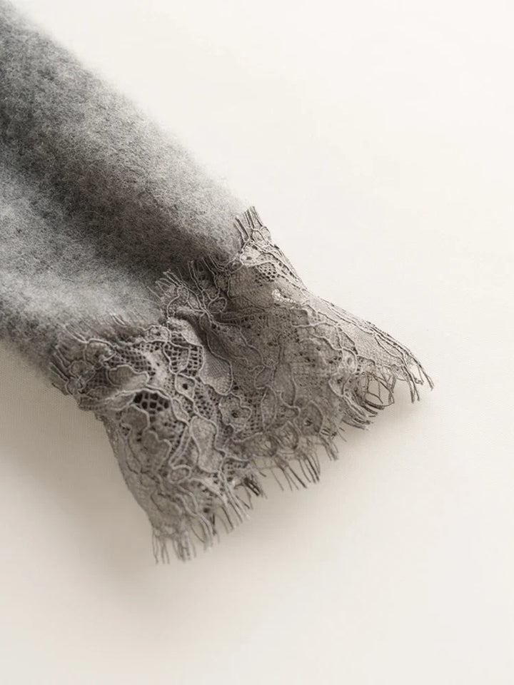 Cardigan Élise en Cachemire et Dentelle - MAZZARO