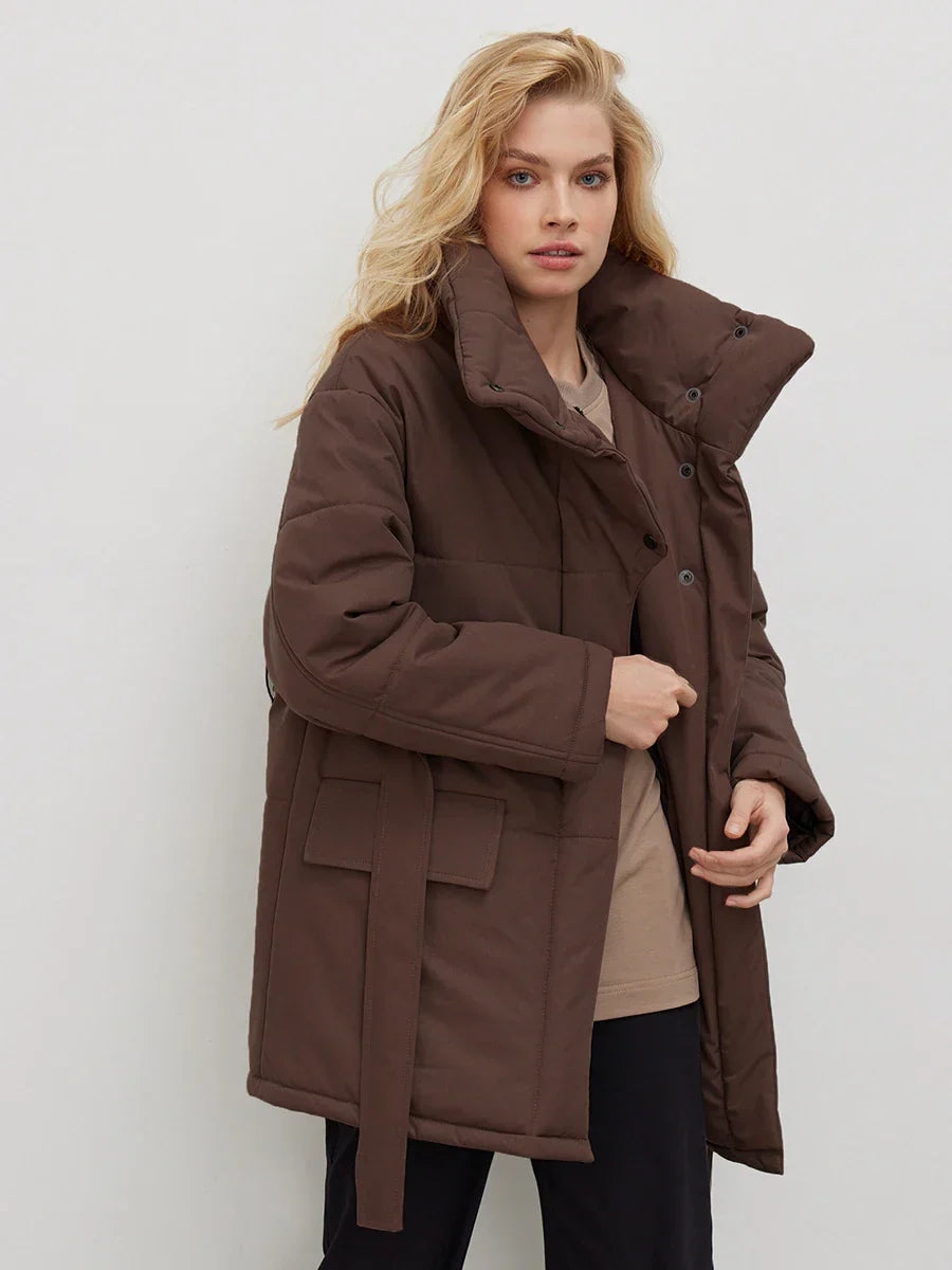 Élodie – Parka d’hiver ceinturée - MAZZARO