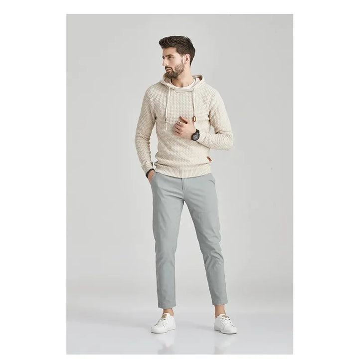 Lucas – Pull à capuche en maille texturée - MAZZARO