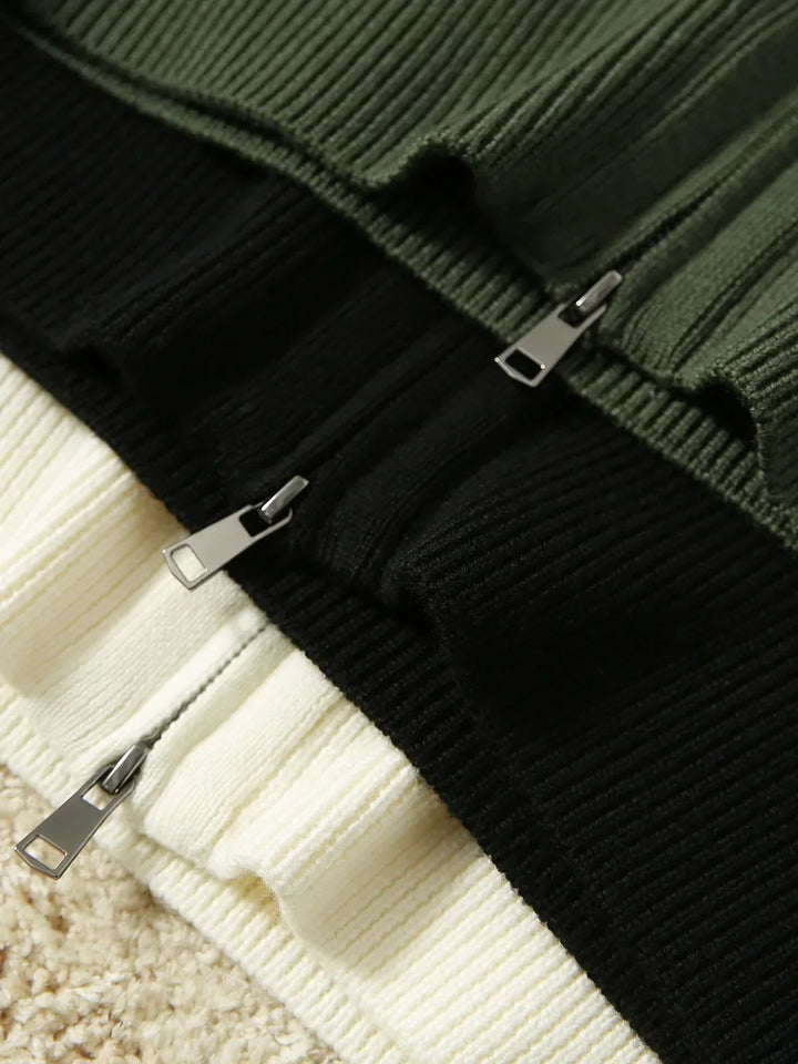 Giulia Ferrandi – Cardigan Zippé en Laine Mérinos - MAZZARO