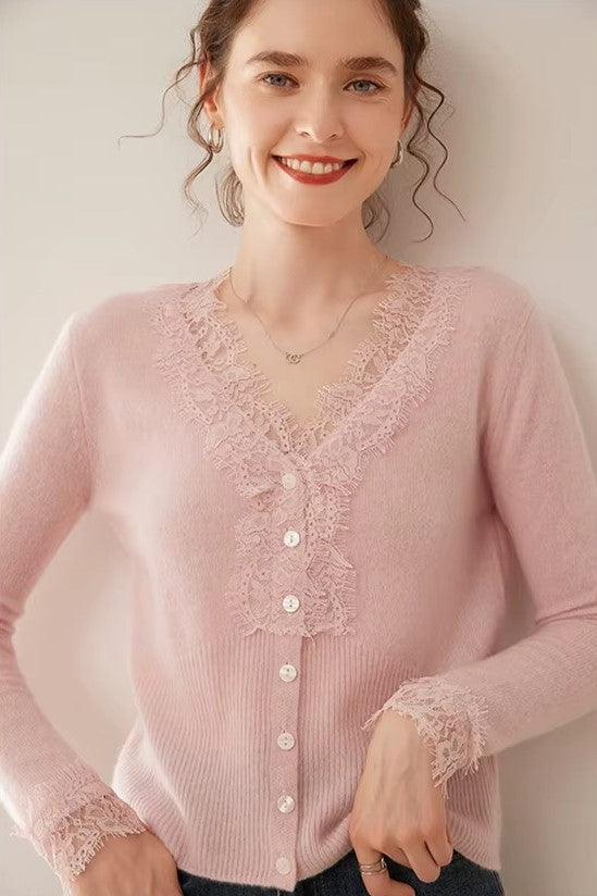 Aurora Lace Cardigan - MAZZARO