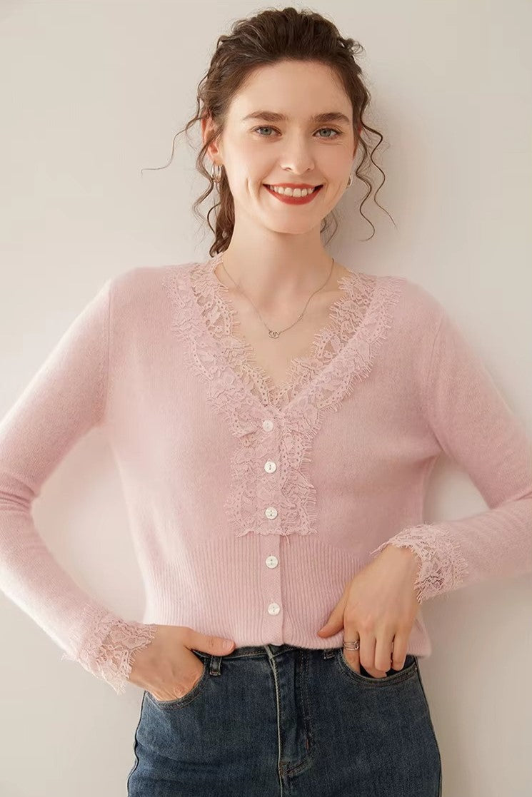 Aurora Lace Cardigan - MAZZARO