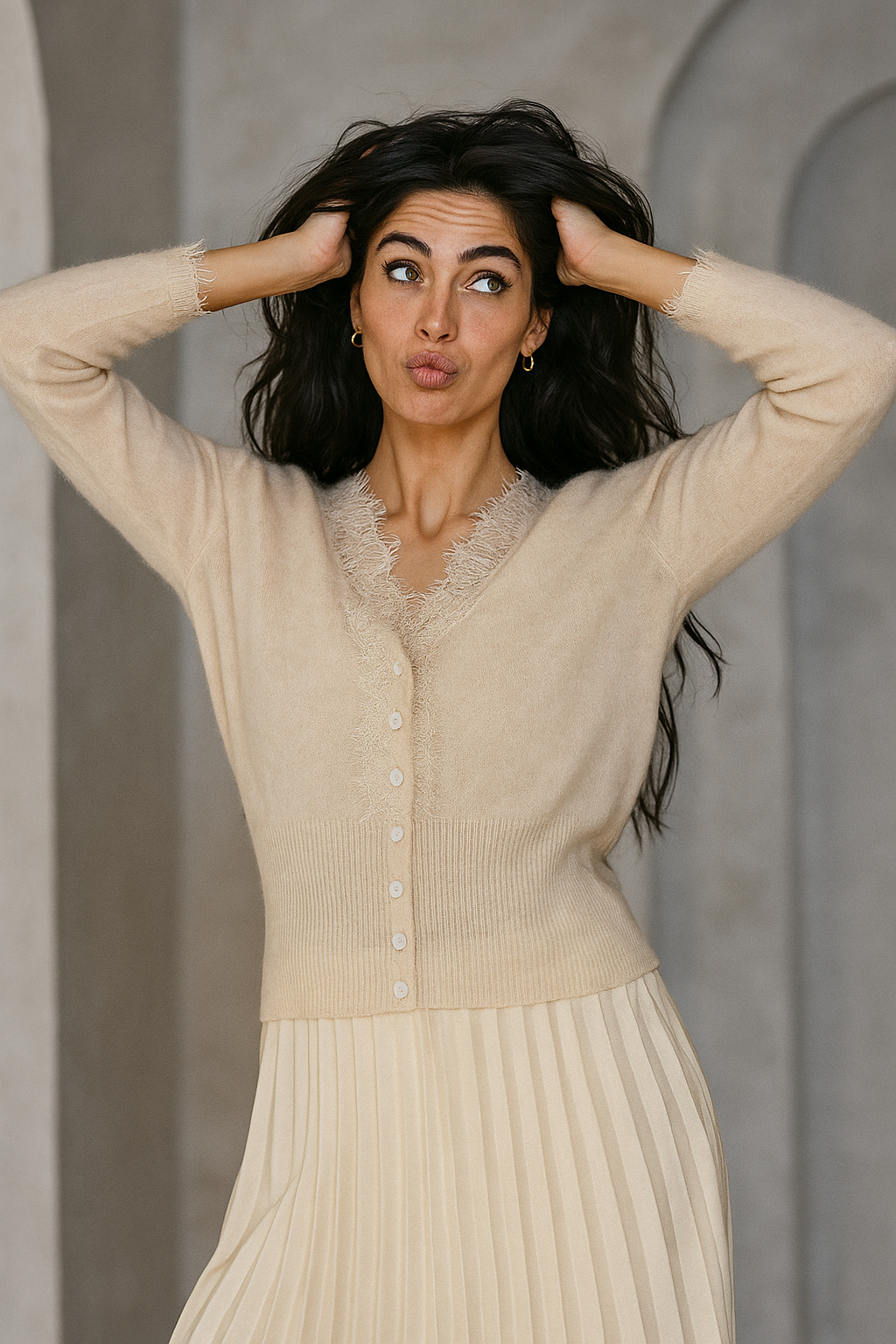 Aurora Lace Cardigan - MAZZARO